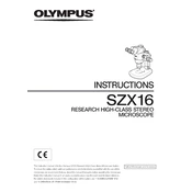 Olympus SZX16 manual cover