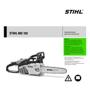 Stihl MS 192 MS 192 C manual cover