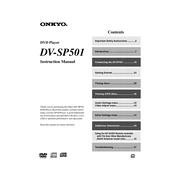 Onkyo DV SP501 manual cover