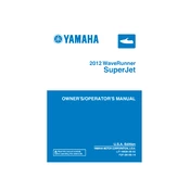 Yamaha SuperJet Waverunner 2012 manual cover