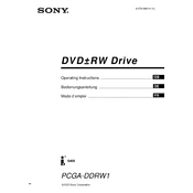 Sony PCGA-DDRW1 manual cover