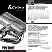 Cobra CPI 800 manual cover