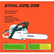 Stihl 029 039 manual cover