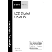 Sony KDL-40VL160 manual cover