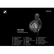 Sennheiser HD 820 manual cover