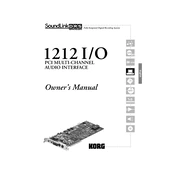 KORG 1212 IO manual cover