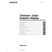 Sony GDM-F500R manual cover