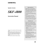 Onkyo SKF 4800 manual cover