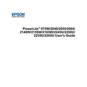 Epson PowerLite 975W manual cover