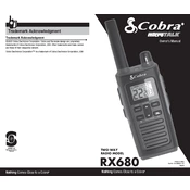 Cobra RX680 manual cover