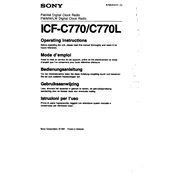 Sony ICF-C770 manual cover