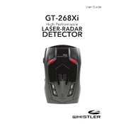 Whistler GT268Xi High Performance Laser Radar Detector manual cover