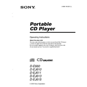 Sony D-EJ610 manual cover