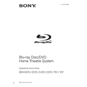 Sony BDV-E370 manual cover