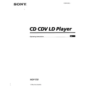 Sony MDP-550 manual cover