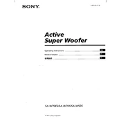 Sony SA W70ES manual cover