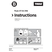 Thule XT 3118 manual cover