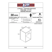 Lokken B&M 1 Drawer Bedside 367396 manual cover