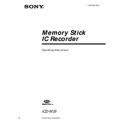 Sony ICD-MS1 manual cover