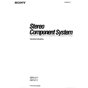 Sony HST-211 manual cover