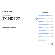 Onkyo TX NR727 manual cover