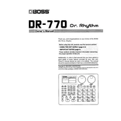 Boss DR-770 manual cover