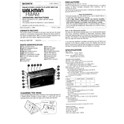 Sony WM-F10 manual cover