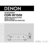 Denon CDR-W1500 manual cover