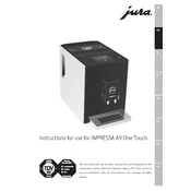 Jura Impressa A9 One Touch Coffee Machine manual cover