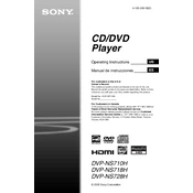 Sony DVP-NS710H manual cover