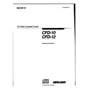 Sony CFD-10 manual cover