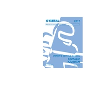 Yamaha YZ250H2, YZ250XH 2017 manual cover