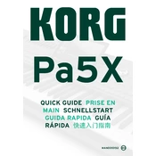 KORG Pa5X manual cover