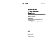 Sony MHC-RXD2 manual cover