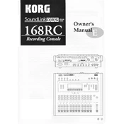 KORG 168RC manual cover