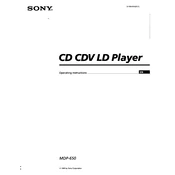 Sony MDP-650 manual cover