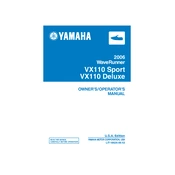 Yamaha VX110 Sport, VX110 Deluxe Waverunner 2006 manual cover