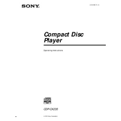 Sony CDP-CX235 manual cover