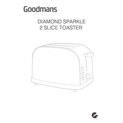 Goodmans B&M Diamond Sparkle 2 Slice Toaster 319888 manual cover