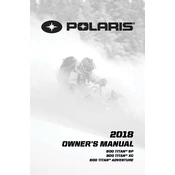 Polaris 800 Titan SP, 800 2018 manual cover