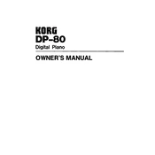 KORG DP-80 manual cover