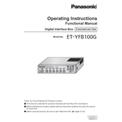 Panasonic ET-YFB100G manual cover