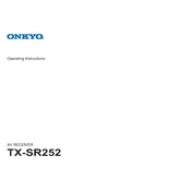 Onkyo TX SR252 manual cover