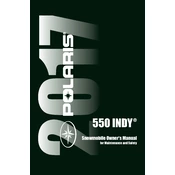 Polaris 550 Indy SP manual cover