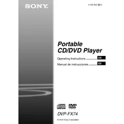 Sony DVP-FX74 manual cover