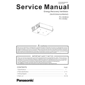 Panasonic FV-10VEC2, FV-10VE2 manual cover