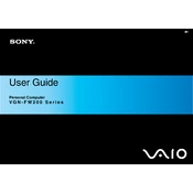 Sony VGN-FW290 manual cover