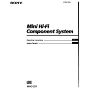 Sony MHC-C55 manual cover