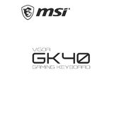 MSI Vigor GK40 manual cover