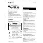 Sony TA-N731 manual cover